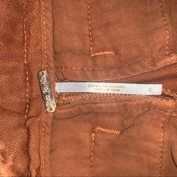 Free People Camel Wide Leg Pants - Picture 4 of 5